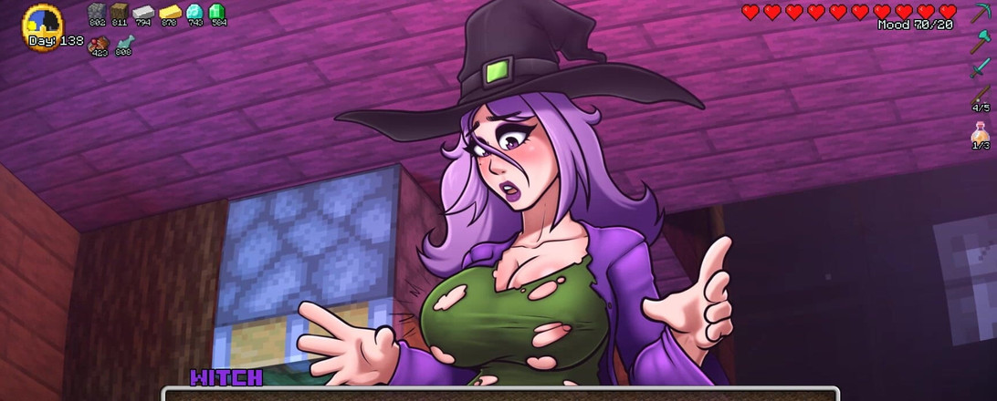 LoveSkySan69Real: Minecraft Horny Craft część 85 Nowe szaty dla czarownicy, seksowna bielizna !!...