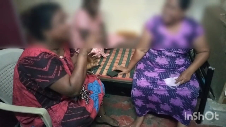 Tamil lesbian: Three Aunty Hot Discussion