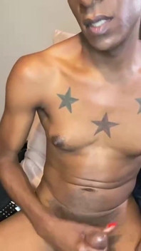 Transwoman Edges Her Uncut Dick and Shows Feet