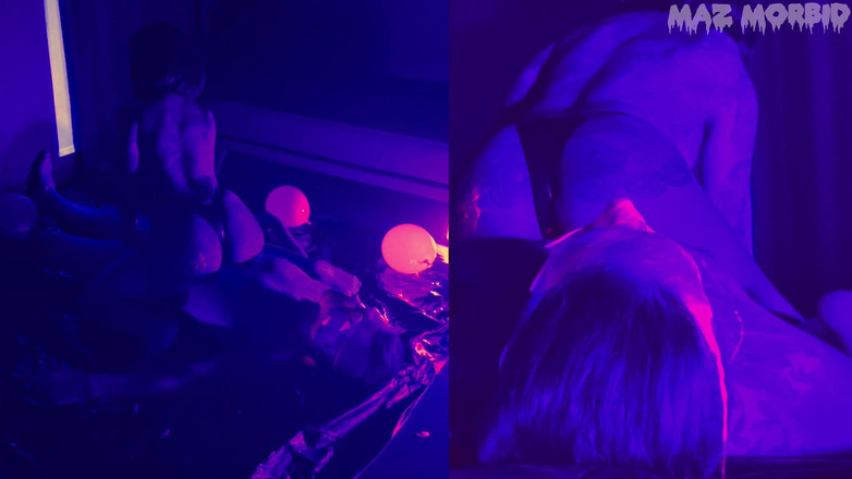 KinkyFemdomTV: Uv 풍선 터지는 얼굴 앉아 피트 여주인 패트리샤