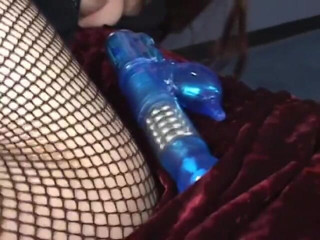 A Lesbian World: Naughty and geeky nannies fuck with toys on the sofa