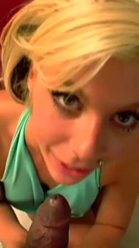 Young Blonde Slut Sucks a Big Black Cock and Takes It Slowly in the Pussy