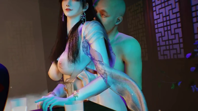 Why fuck so hard: 3D Huge Boobs Stripper Teasing the Big Cock to Fuck...