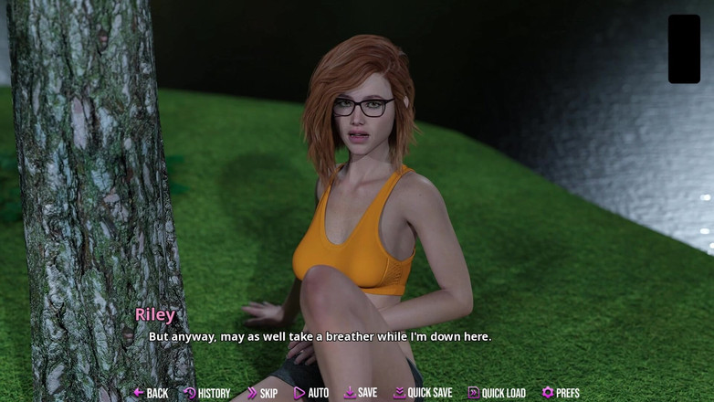 LustSaga: College Kings 139 - Riley'nin parkta gizli ay ışığı elle muamelesi