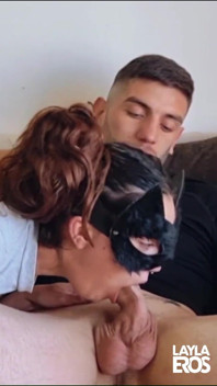 Layla Gives a Sloppy Deepthroat to a Big Cock