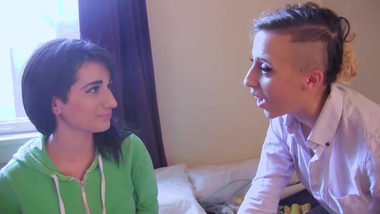 Lesbian Love Movies: Lesbian Love - anal training with strapon