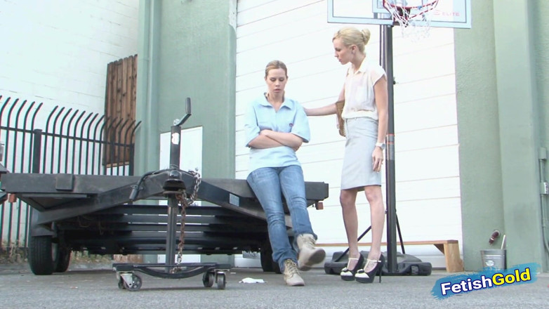 Teens Like it Hard: Sexy blonde teen cheats girlfriend with her lesbian boss