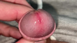 Small Juicy Uncut Cock Gets Out of Pants Playing with Foreskin