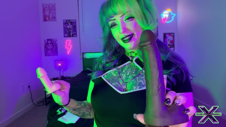 Rachel Luxe: Goth GF Compels Lil Dick BF Into Chastity Sph Tease &amp;...