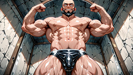 Erotic Man: Качки с выпуклыми качками без рубашки