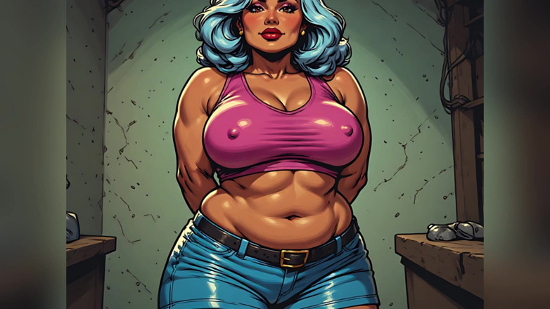 AI Porn: Schätzchen mit Muscles art