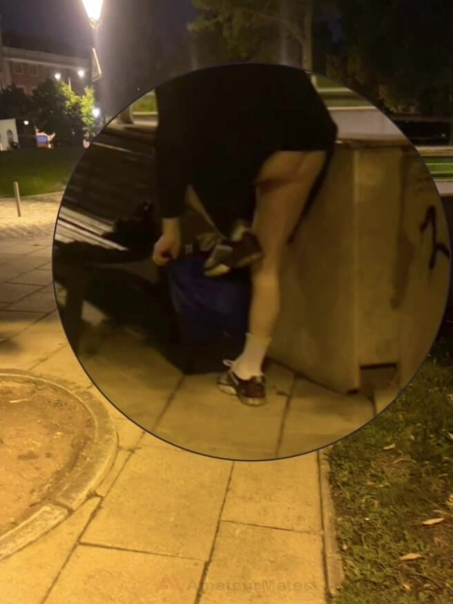 AmateurMates: Amateur Boy Caught Changing in a Park, Flashing His Ass