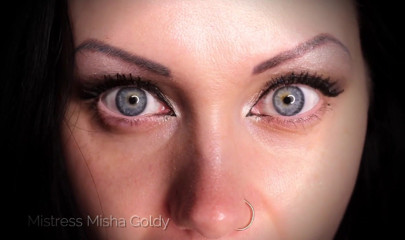 Goddess Misha Goldy: Close eye contact JOI & edge & orgasm control game