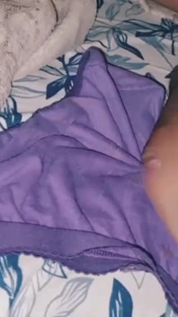 Cute Slim Sissy Femboy Masturbates Cock in Step Stepsister's Pantie and Cum on Pantie