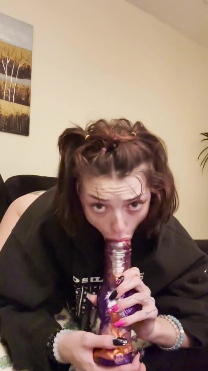 Shrooms Q: Drooling and Cumming All Over My Monster Dildo