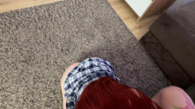 Honey Sasha: 視点で大きな尻の彼女の膣と彼女の大きな胸に精液を抱く