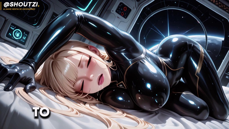 Shoutzi Anime Hentai3D Uncensored: Sexy Raummädchen in Engem Latex Wird Tief Und Massive Gesichtsbesamung...