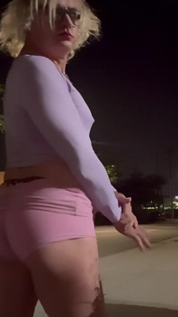 Thong Jalan Berjalan Awam Sissy Jalanan Thong