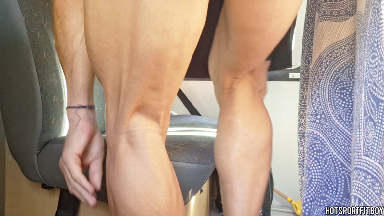 Hotsportfitboy: Van Masturbation - Sexy Guy Humping and Cumming