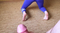 ArinaMills: Cumshot on Yoga Pants During Hard Fucking with Stepsister