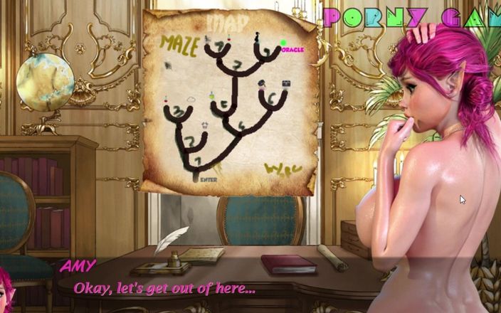 Porny Games: Dungeon Slaves - polla gorda para la princesa elfa