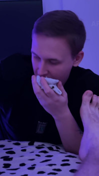 Obsessed with Dirty Socks and Feet Cute Foot Fetishist Brought Me to Orgasm