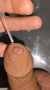 Glue with Water Applied to the Dick Lifts the Dick.