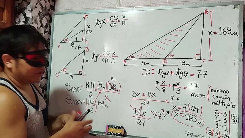 Rosaroja: 27 Trigonometria Calcula a Altura e Área do Triângulo - Matemática Sexual -...