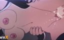 AI Anime Girl: Adolescente vagabundas vendendo sua buceta saltando peitos para um estranho