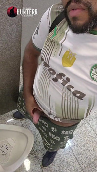 After Training Masturbating in the Bathroom