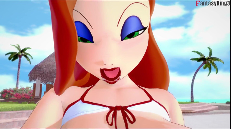 Fantasy king: Jessica rabbit viene scopata in piscina