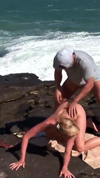 Blonde Tarra White with big tits has anal sex and interracial double penetration