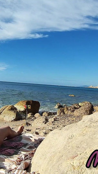 Strangers Caught My Wife Touching and Fucking My Big Cock on a Public Nude Beach - Real Amateur French - Misscreamy