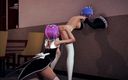 Waifu club 3D: Ram cunnilingus Rem hingga orgasme