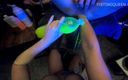 FistingQUEEN: Uv-light Bodypaint extremo duplo anal fisting por Adelina Noir