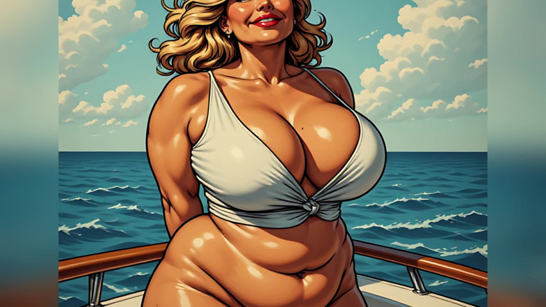 AI Porn: Wanita Ai tanned panas di atas bot