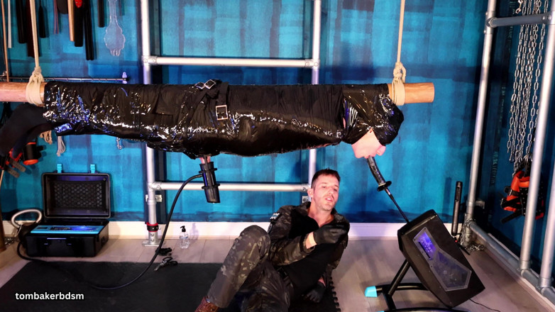 TomBakerBDSM: Suspended, Milked and Throat Fucked in Bondage 4K