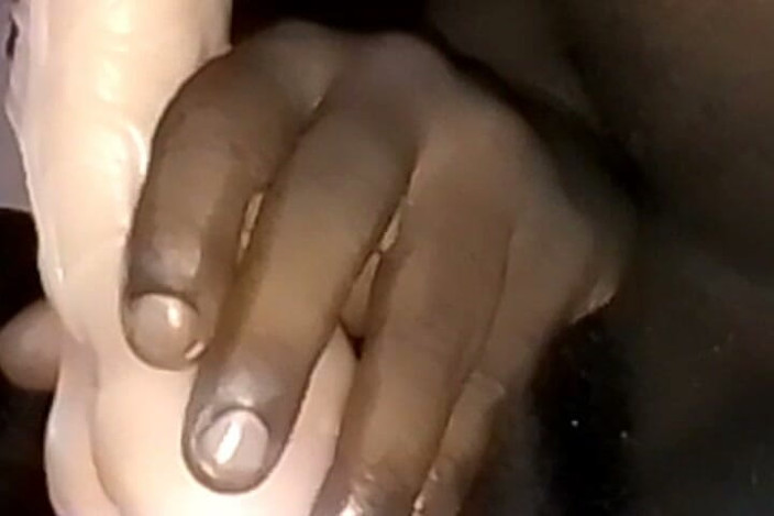 Jaanu294: Cream Is Applied to the Black Stick and the Rubber...