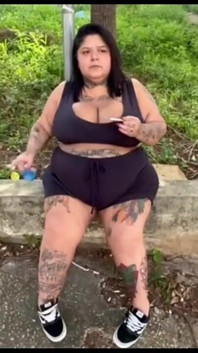 Deusa BBW Smoking Her Cigarette in Public