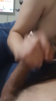 Jerking Big Horny Cock