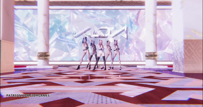 3D-Hentai Games: KDA - เต้นเปลือยกายเพิ่ม Ahri Akali Evelynn Kaisa Kda Seraphine All Out