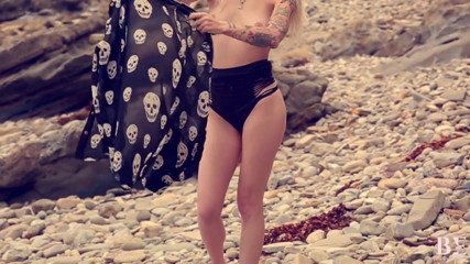 Blush erotica: Lesbians play with vibrator after a day at the beach