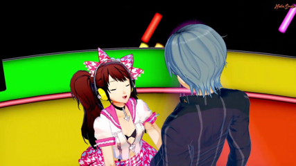 Hentai Smash: Rise Kujikawa yu narukami'ye harika bir sakso çekmeden önce sahnede amını parmaklıyor -...