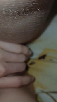 Skinny Brunette Fingering Her Tight Wet Pussy