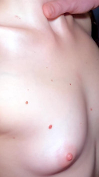 Breast Massage Ended with Cum on Tits!