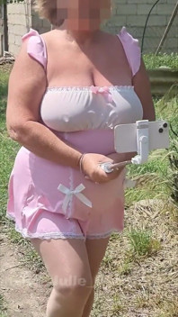 Pink Babydoll Tit Bounce Outdoor Walk