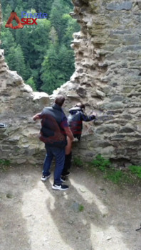 He Fuck My Ass in a Castle, with Visitors Around!