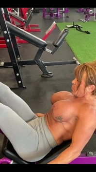 At the Gym Topless, Like This Video if You Would Workout with Me..‍