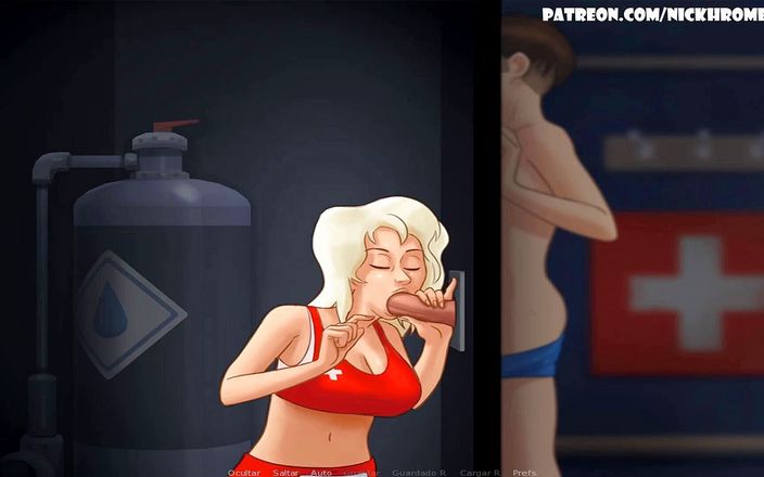 Cartoon Universal: Summertime saga part 9 - Cassie hot blowjob (Espanol sub)