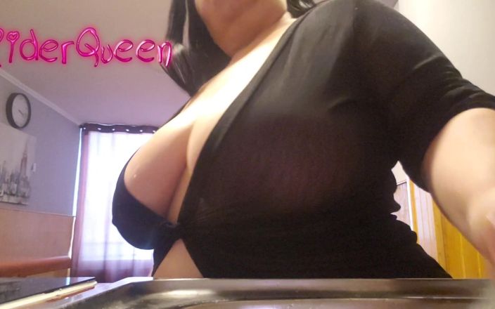 Riderqueen BBW Step Mom Latina Ebony: Milf schone keuken grote tieten